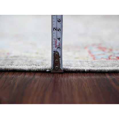 Oushak And Peshawar Wool Hand Knotted Rug Grey 3.1x15.10 -O020921