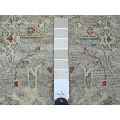 Oushak And Peshawar Wool Hand Knotted Rug Grey 3.0x5.1 -O020923