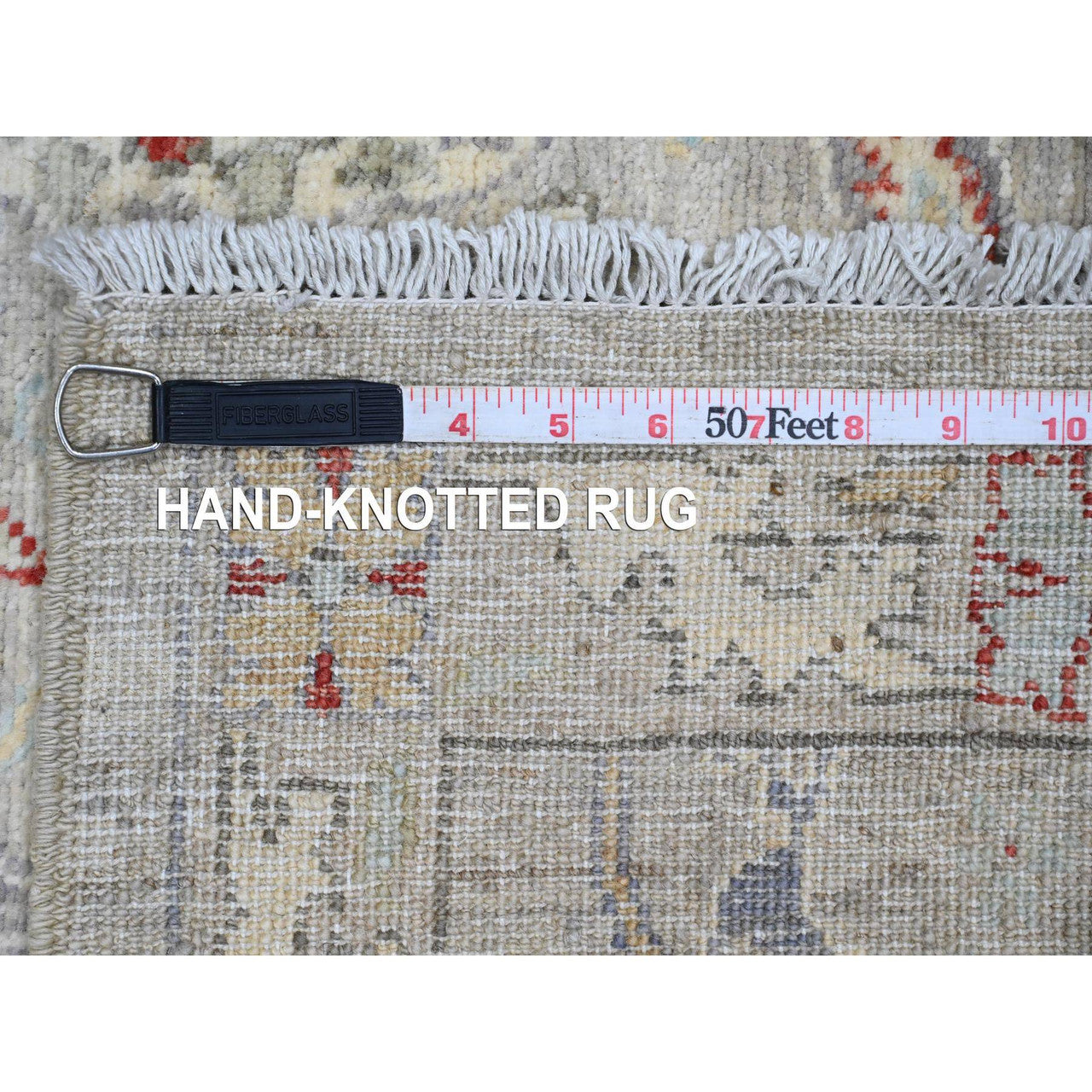 Gray 3'0" x 5'1" Oushak And Peshawar Hand knotted Wool Rug - Sku: O020923