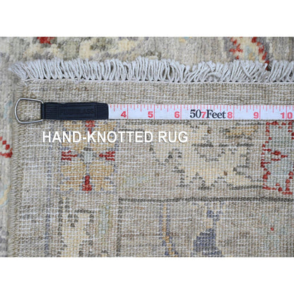 Oushak And Peshawar Wool Hand Knotted Rug Grey 3.0x5.1 -O020923
