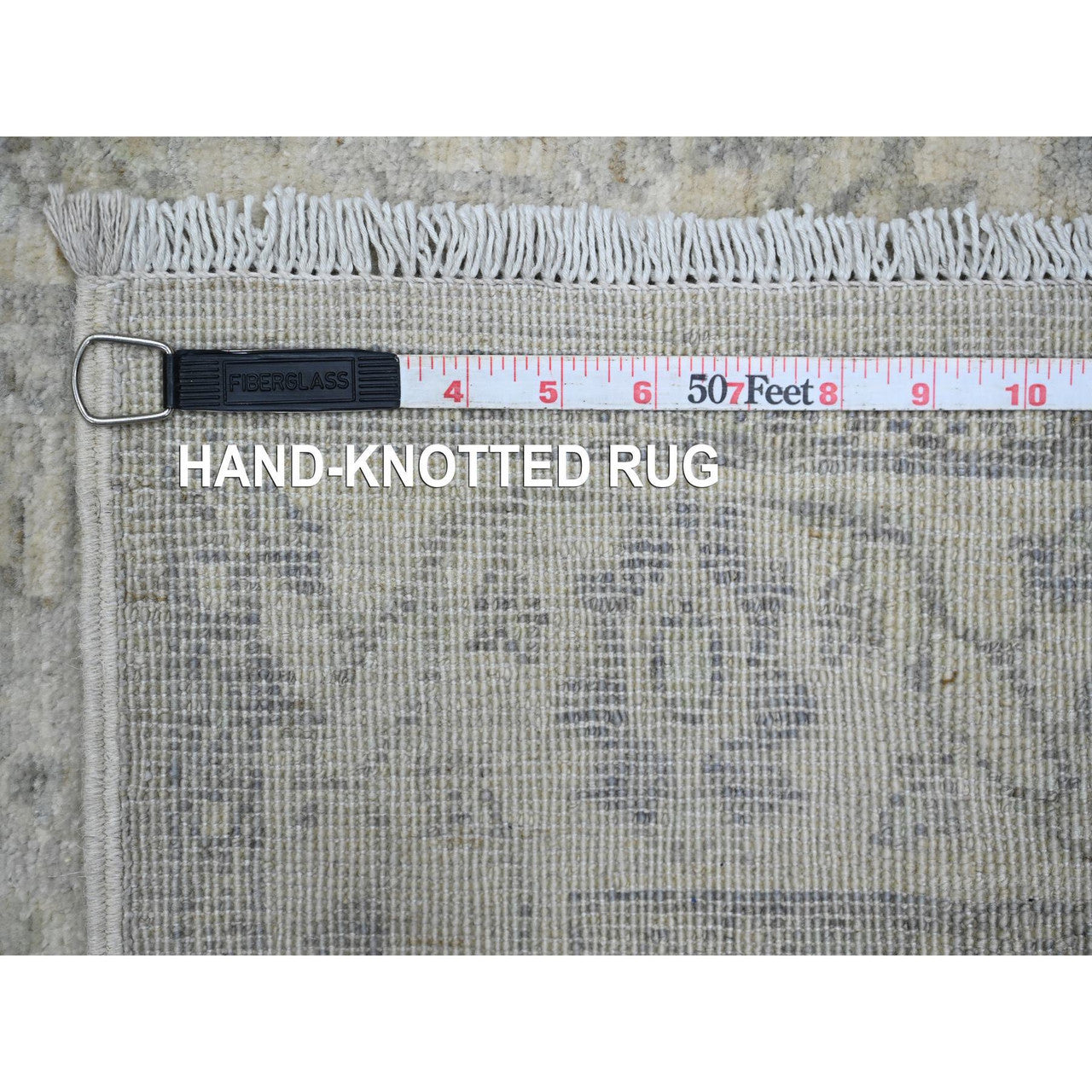 Gray 2'3" x 29'4" Oushak And Peshawar Hand knotted Wool Rug - Sku: O020926
