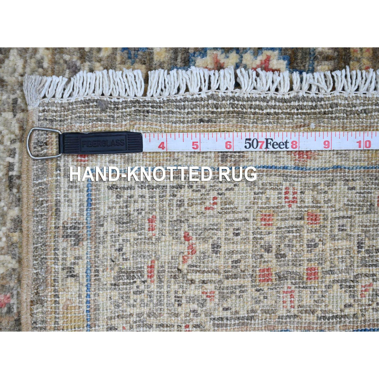 Brown 3'9" x 6'7" Mamluk Hand knotted Wool Rug - Sku: O020929