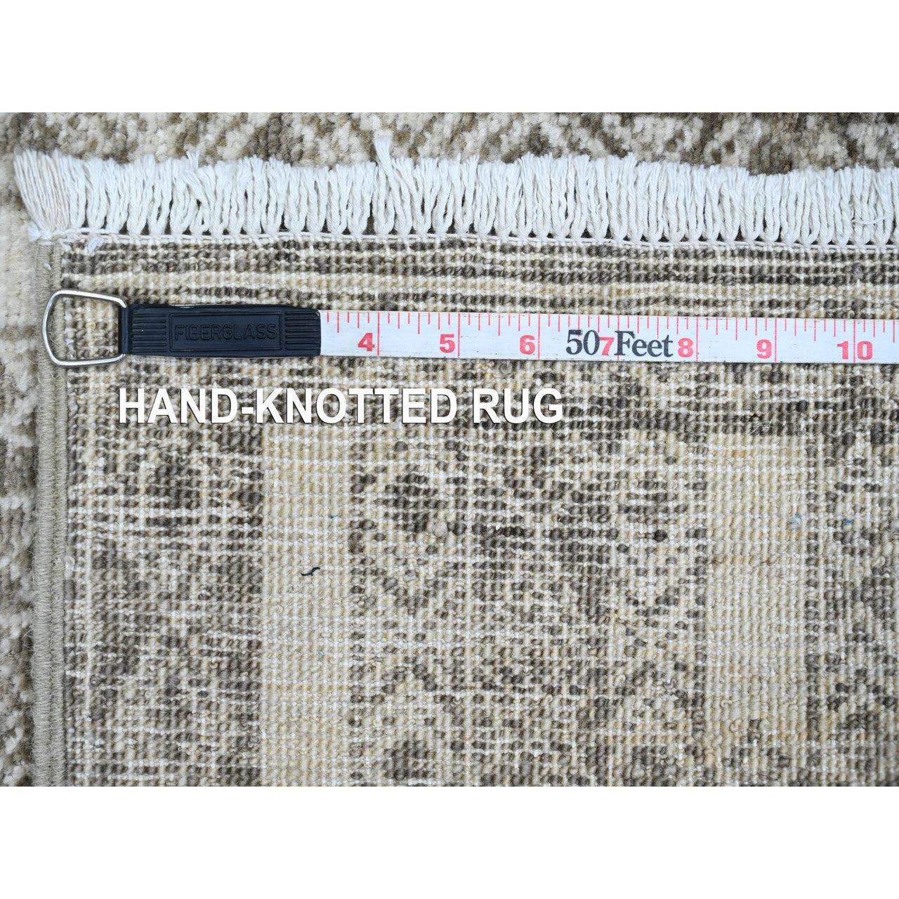 Brown 2'5" x 11'0" Tribal & Geometric Hand knotted Wool Rug - Sku: O020937