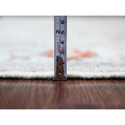 Oushak And Peshawar Wool Hand Knotted Rug Grey 4.5x5.11 -O020941