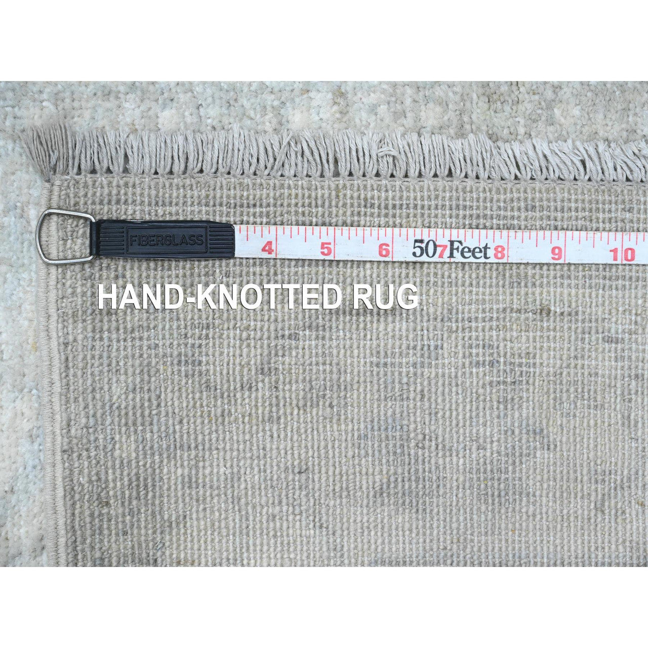 Gray 2'6" x 28'9" Oushak And Peshawar Hand knotted Wool Rug - Sku: O020946