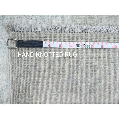 Oushak And Peshawar Wool Hand Knotted Rug Grey 2.6x28.9 -O020946
