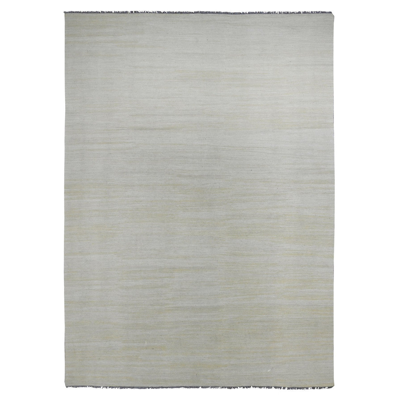 Flat Weave Wool Hand Woven Rug Beige 8.9x12.4 -O020947