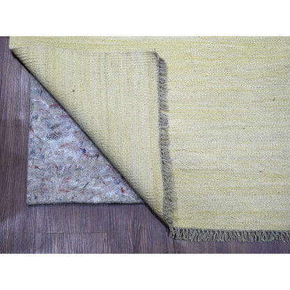 Flat Weave Wool Hand Woven Rug Beige 8.9x12.4 -O020947