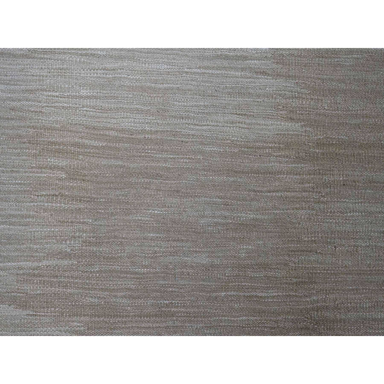 Flat Weave Wool Hand Woven Rug Brown 8.11x12.1 -O020948