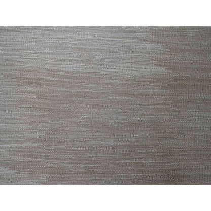 Flat Weave Wool Hand Woven Rug Brown 8.11x12.1 -O020948