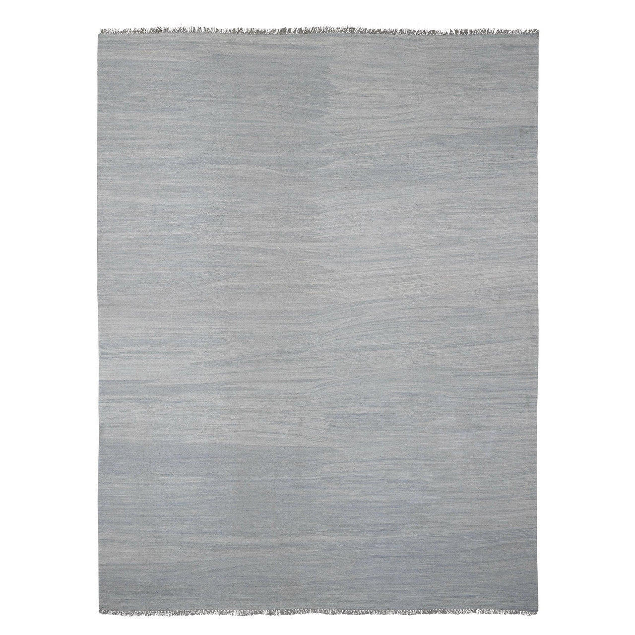 Flat Weave Wool Hand Woven Rug Blue 9.1x11.11 -O020951