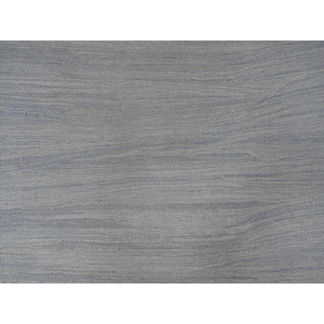 Flat Weave Wool Hand Woven Rug Blue 9.1x11.11 -O020951