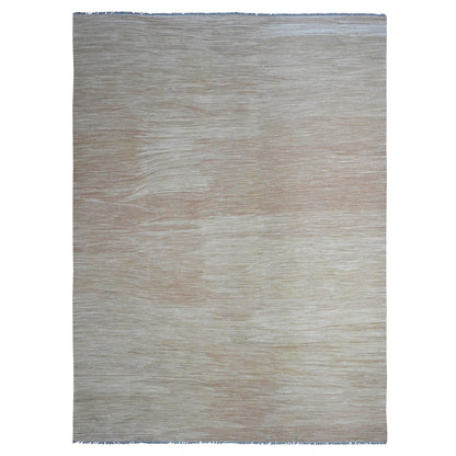Flat Weave Wool Hand Woven Rug Brown 9.1x12.2 -O020952