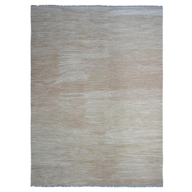 Flat Weave Wool Hand Woven Rug Brown 9.1x12.2 -O020952