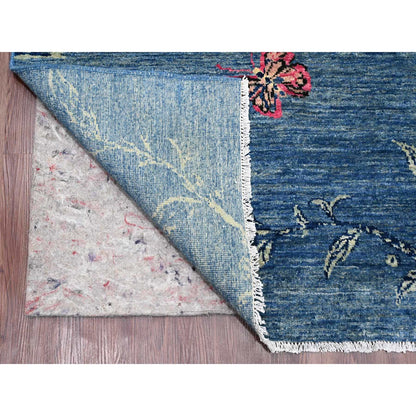 Modern and Contemporary Wool Hand Knotted Rug Blue 9.2x11.10 -O020953