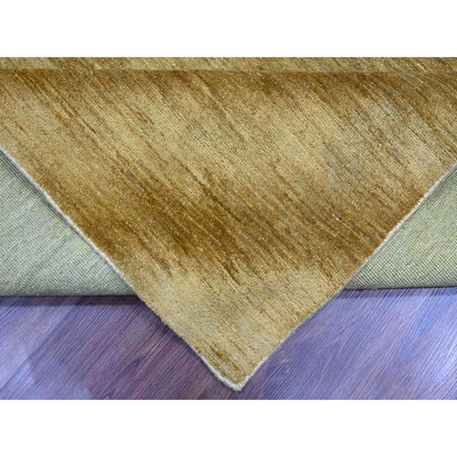 Modern and Contemporary Wool Hand Knotted Rug Brown 7.11x9.9 -O020956