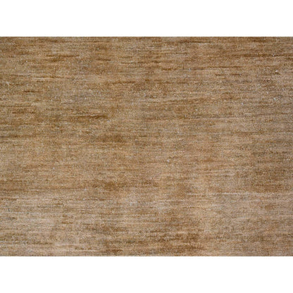 Modern and Contemporary Wool Hand Knotted Rug Brown 7.11x9.9 -O020956