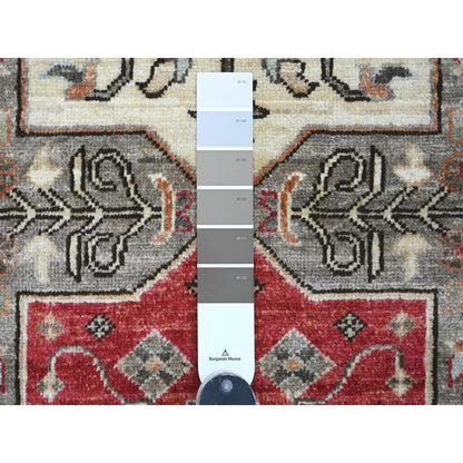 Oushak And Peshawar Wool Hand Knotted Rug Grey 2.7x11.6 -O020967