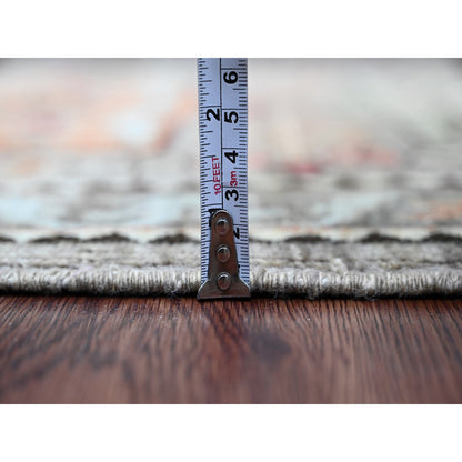 Oushak And Peshawar Wool Hand Knotted Rug Grey 2.7x11.6 -O020967