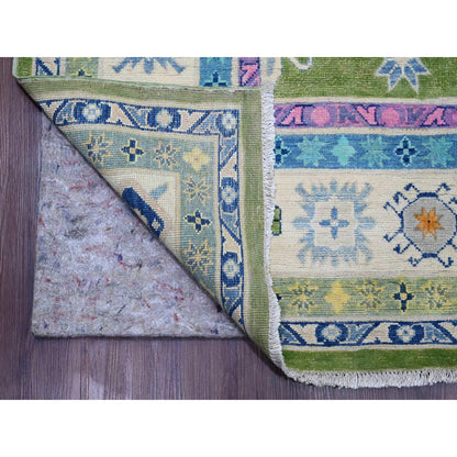 Kazak Wool Hand Knotted Rug Green 8.10x11.8 -O020972