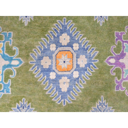 Kazak Wool Hand Knotted Rug Green 8.10x11.8 -O020972