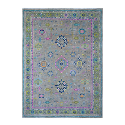 Kazak Wool Hand Knotted Rug Grey 9.9x13.2 -O020973