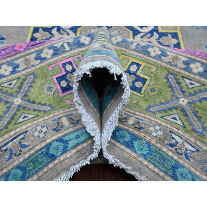 Kazak Wool Hand Knotted Rug Grey 9.9x13.2 -O020973