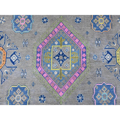 Kazak Wool Hand Knotted Rug Grey 9.9x13.2 -O020973