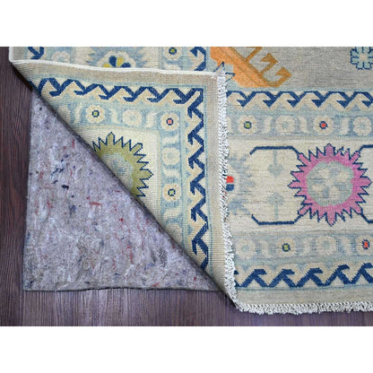 Kazak Wool Hand Knotted Rug Grey 9.7x13.4 -O020974