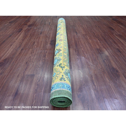 Kazak Wool Hand Knotted Rug Green 5.4x7.6 -O020976