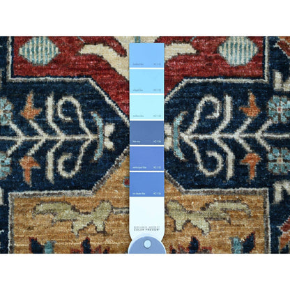 Oushak And Peshawar Wool Hand Knotted Rug Blue 2.7x7.10 -O020980