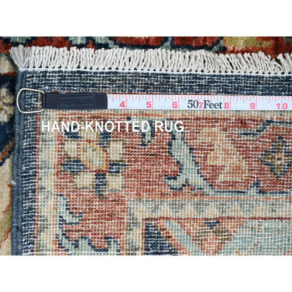 Oushak And Peshawar Wool Hand Knotted Rug Blue 2.7x7.10 -O020980