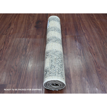 Tribal & Geometric Wool Hand Knotted Rug Brown 2.1x3.1 -O020981