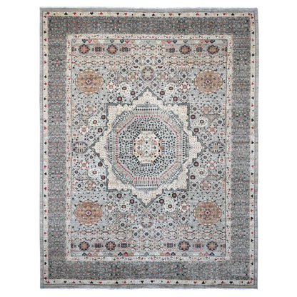 Mamluk Wool Hand Knotted Rug Grey 11.11x15.4 -O020982