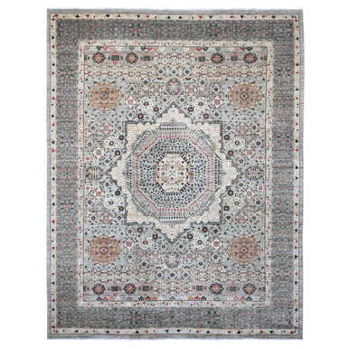 Mamluk Wool Hand Knotted Rug Grey 11.11x15.4 -O020982