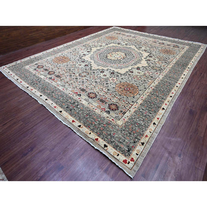 Mamluk Wool Hand Knotted Rug Grey 11.11x15.4 -O020982