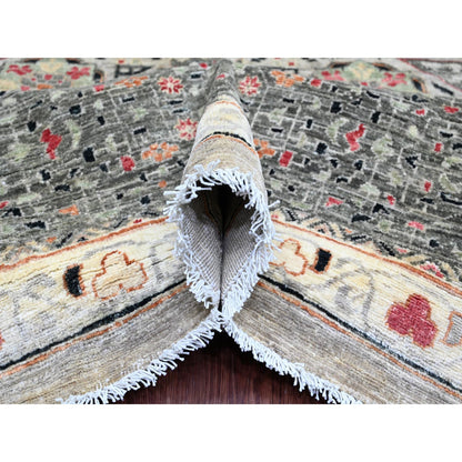 Mamluk Wool Hand Knotted Rug Grey 11.11x15.4 -O020982