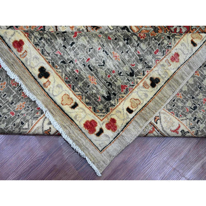 Mamluk Wool Hand Knotted Rug Grey 11.11x15.4 -O020982
