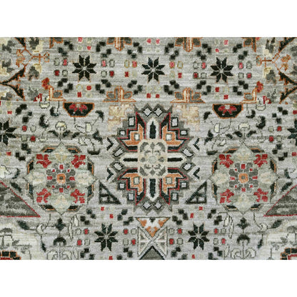 Mamluk Wool Hand Knotted Rug Grey 11.11x15.4 -O020982