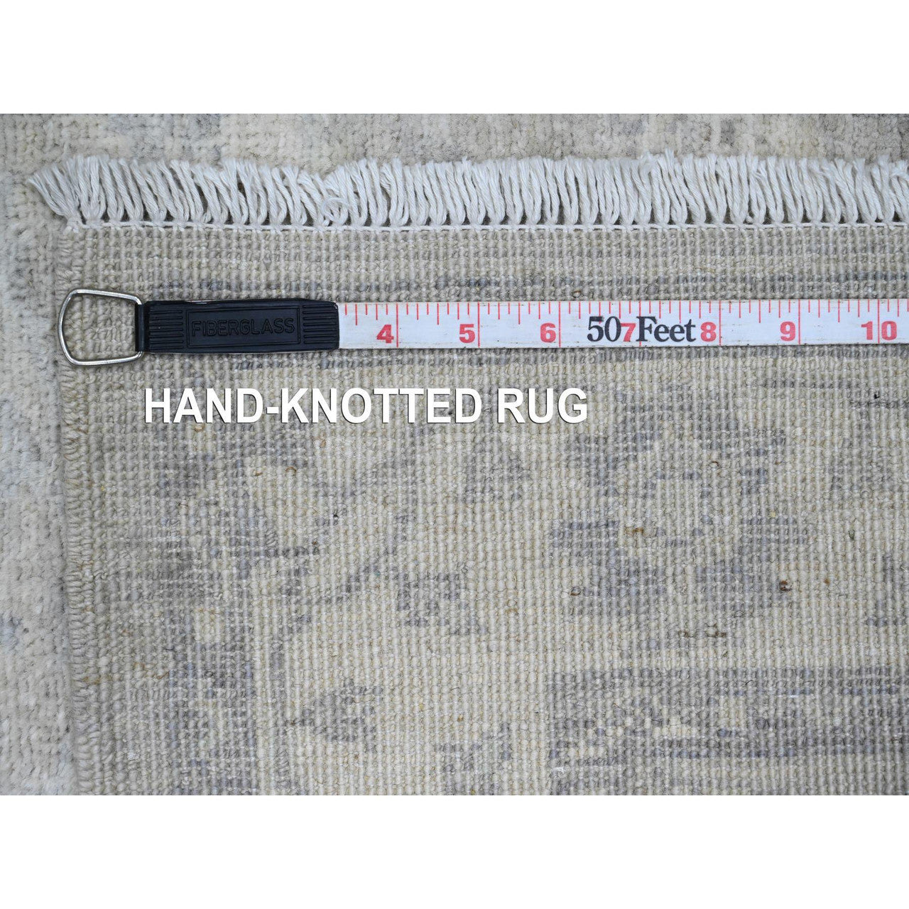 Gray 2'7" x 23'8" Oushak And Peshawar Hand knotted Wool Rug - Sku: O020983