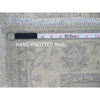 Oushak And Peshawar Wool Hand Knotted Rug Grey 2.7x23.8 -O020983