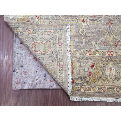 Oushak And Peshawar Wool Hand Knotted Rug Grey 3.11x19.3 -O020985