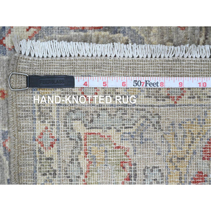 Oushak And Peshawar Wool Hand Knotted Rug Grey 3.11x19.3 -O020985
