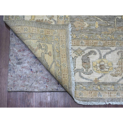 Oushak And Peshawar Wool Hand Knotted Rug Grey 7.11x9.11 -O020991