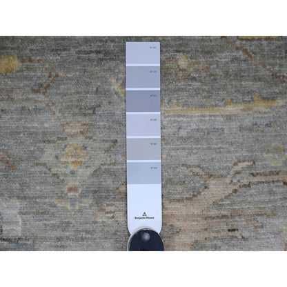 Oushak And Peshawar Wool Hand Knotted Rug Grey 7.11x9.11 -O020991
