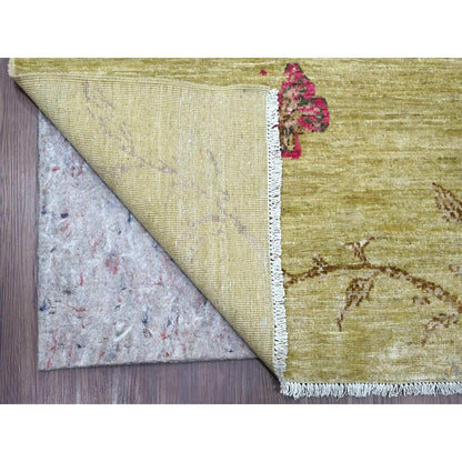 Modern and Contemporary Wool Hand Knotted Rug Green 8.3x9.9 -O021007
