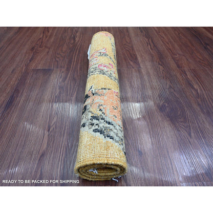 Modern and Contemporary Wool Hand Knotted Rug Brown 1.10x2.9 -O021015
