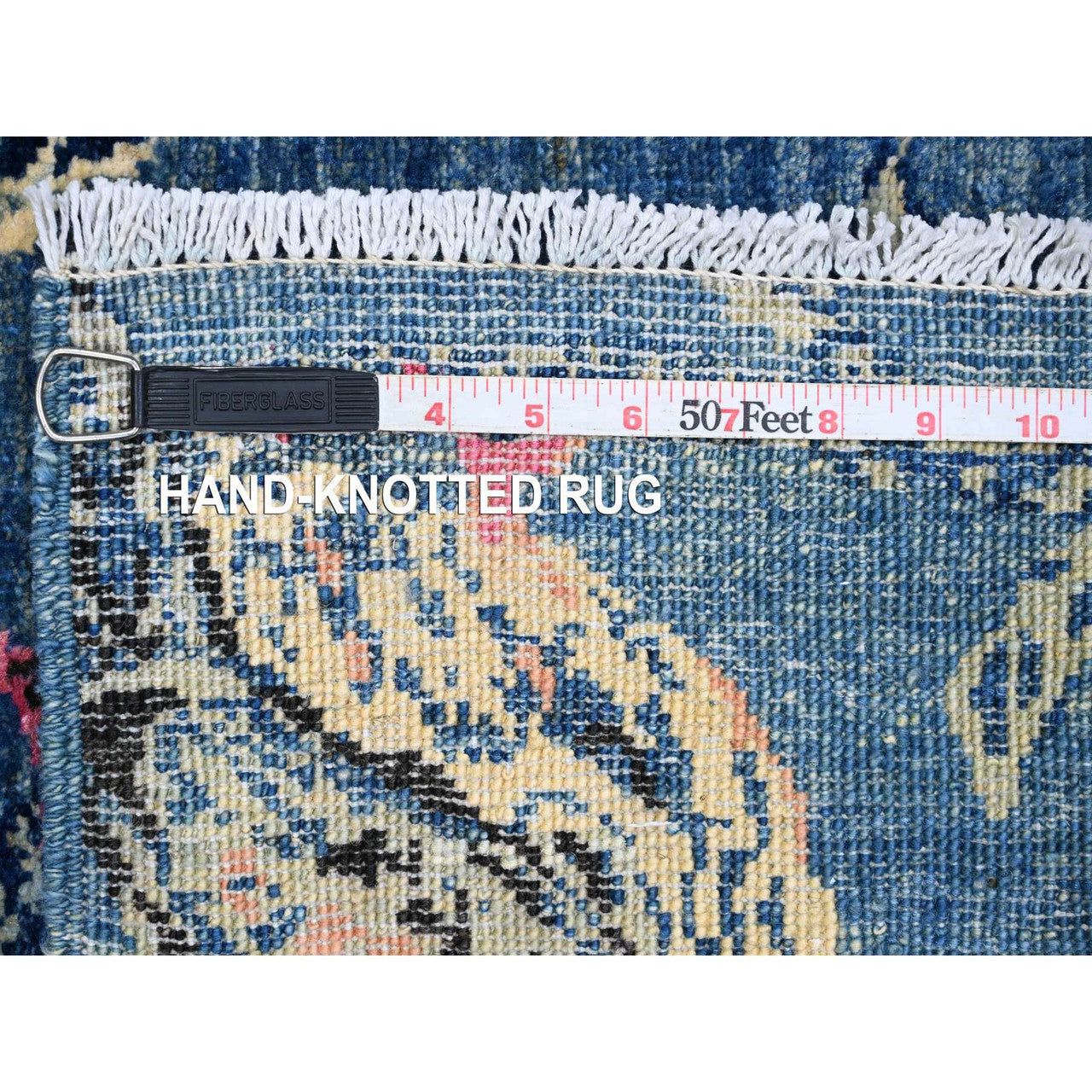 Blue 2'0" x 2'10" Modern and Contemporary Hand knotted Wool Rug - Sku: O021016