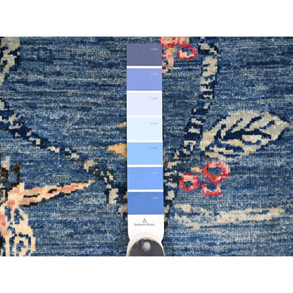 Modern and Contemporary Wool Hand Knotted Rug Blue 2.0x2.10 -O021020