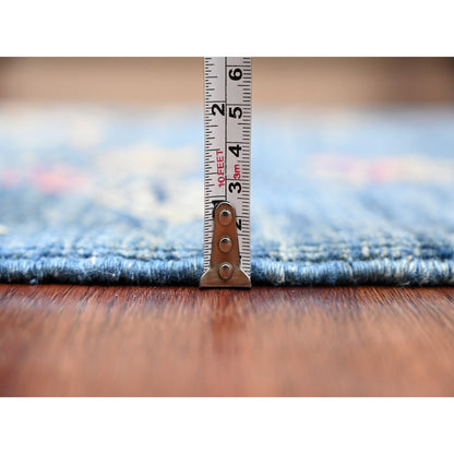Modern and Contemporary Wool Hand Knotted Rug Blue 2.0x2.10 -O021020